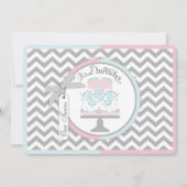 Stropdas en Tutu Twins First Birthday Kaart (Voorkant)