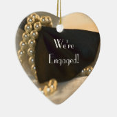 Stropdas en Verloving witte parels Keramisch Ornament (Rechts)