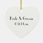 Stropdas en Verloving witte parels Keramisch Ornament (Achterkant)