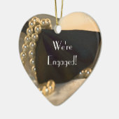 Stropdas en Verloving witte parels Keramisch Ornament (Links)