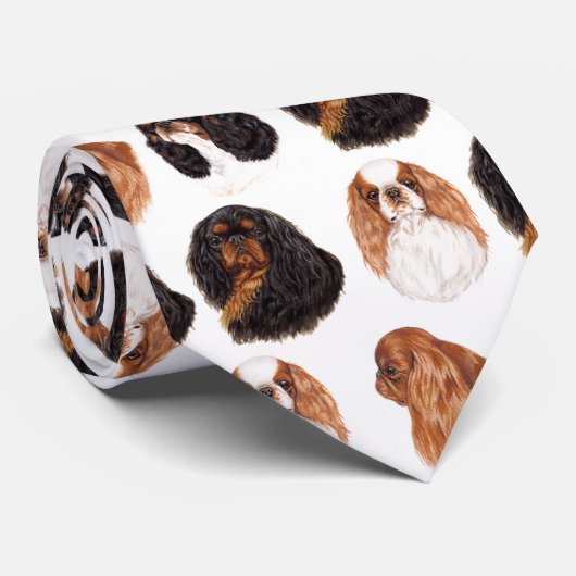 STROPDAS : Engels Speelgoed Spaniel ( King charles (Opgerold)