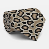 Stropdas Exotisch Goud Zwart Dierenprint (Opgerold)
