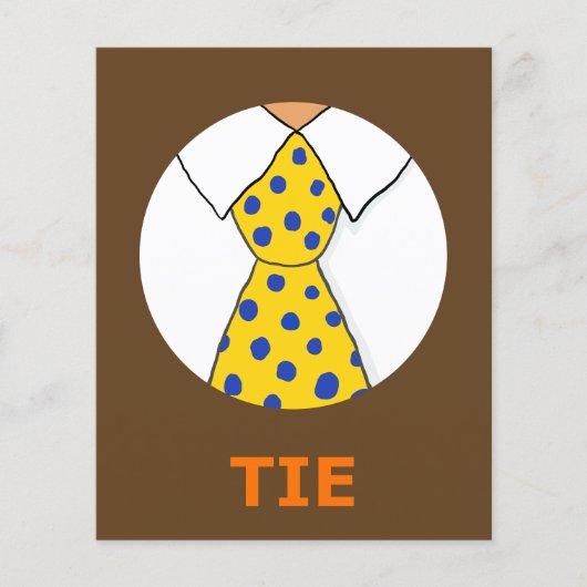 STROPDAS Flashcard voor Initiaal T 1 Lettergreep W (Voorkant)