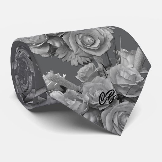 stropdas "Floral" (Opgerold)