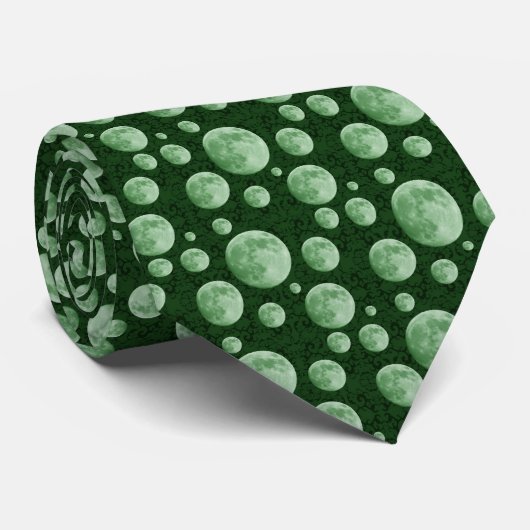 Stropdas Full Moon - Emerald (Opgerold)