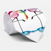 Stropdas Gay Flamingos (Opgerold)