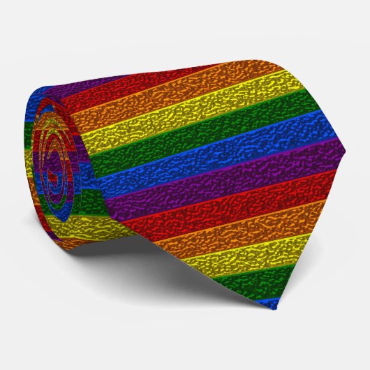 Stropdas Gay Pride Chrome Flag (Opgerold)