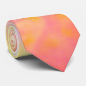 Stropdas Geel Waterverf-achtige batiktextuur (Opgerold)