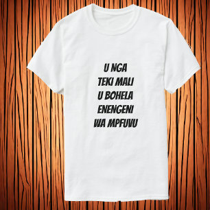 Stropdas geen geld in het been van hippopotamus t-shirt