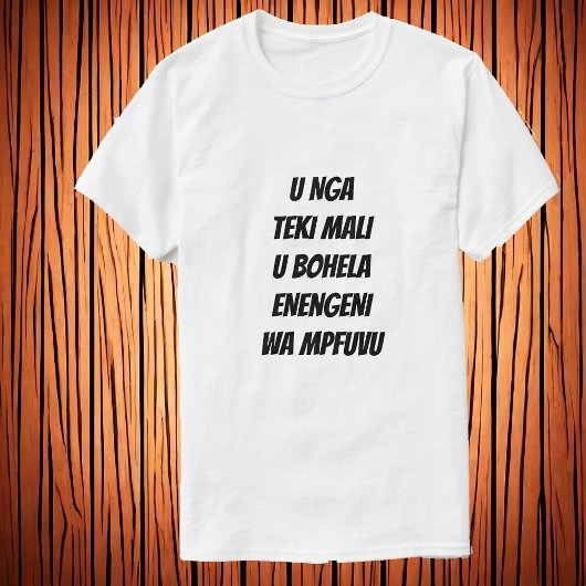 Stropdas geen geld in het been van hippopotamus t-shirt