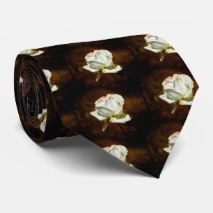 Stropdas getextureerd White Rose Mannen