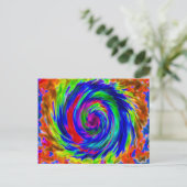 Stropdas geverfd Briefkaart (Staand voorkant)