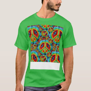 Stropdas geverfd patroon psychedelische retro t-shirt