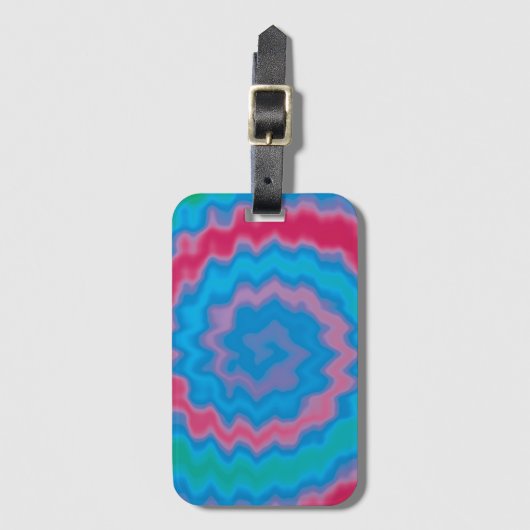 Stropdas geverfd roovy funky retro zwollen koel pa bagagelabel (Voorkant (verticaal))