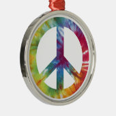 Stropdas-geverfd vredesteken metalen ornament (Rechts)