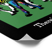 Stropdas-geverfd Zebra Poster (Hoek)