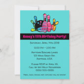 Stropdas-geverfde Bowling-spelden met Blauwgroen v Kaart (Voorkant)