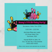 Stropdas-geverfde Bowling-spelden met Blauwgroen v Kaart (Voorkant / Achterkant)