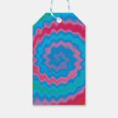Stropdas-geverfde roovy retro-draderpatroon koel cadeaulabel (Voorkant)