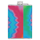 Stropdas-geverfde roovy retro-draderpatroon koel heupfles (Achterkant)