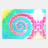 Stropdas-geverfde roovy retro-draderpatroon koel inpakpapier vel (Voorkant 2)