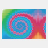 Stropdas-geverfde roovy retro-draderpatroon koel inpakpapier vel (Voorkant)