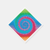 Stropdas-geverfde roovy retro-draderpatroon koel servet (Hoek)