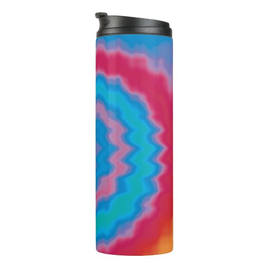 Stropdas-geverfde roovy retro-draderpatroon koel thermosbeker (Geroteerd rechts)