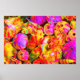 Stropdas geverfde schalen poster