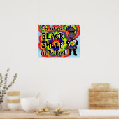 Stropdas-geverfde schapen -2 poster (Keuken)