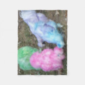 Stropdas geverfde Silkie-kippen in paaspaaskleuren Fleece Deken (Voorkant)