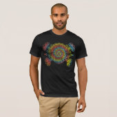 Stropdas-geverfde suikerschedel t-shirt (Voorkant volledig)