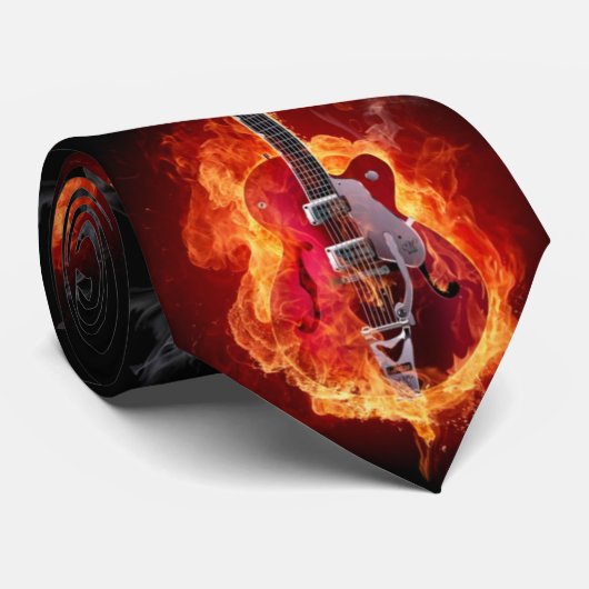 stropdas, gitaar, rock and roll, blues, jazz, hel stropdas (Opgerold)