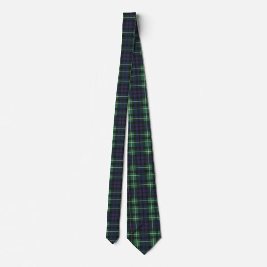 Stropdas - Green Blue en Yellow Tartan (Achterkant)