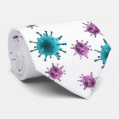 stropdas - Griepvirus Afbeeldingen (blauw/paars op (Opgerold)