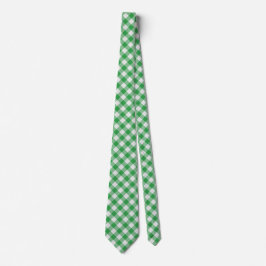 Stropdas Groen en Wit Gingham