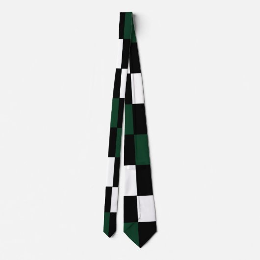 Stropdas Groen wit checkboard (Achterkant)