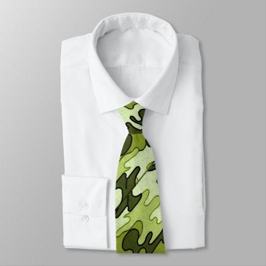 Stropdas Groene Camo (Gebonden)