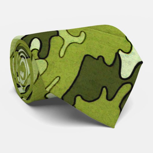 Stropdas Groene Camo (Opgerold)