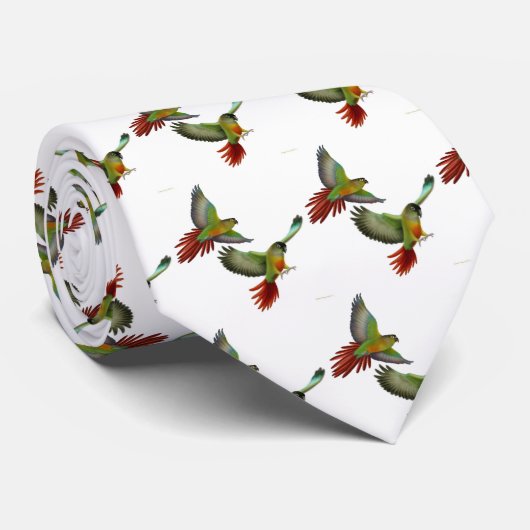 Stropdas Groene Cheeked Conures (Opgerold)