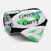 Stropdas groene kerrie - groene kerrie ... over ee (Opgerold)