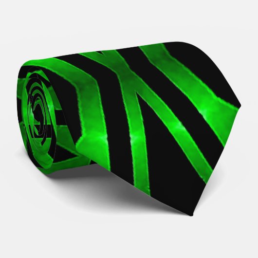 Stropdas Groene Mannen gloeien (Opgerold)