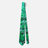 Stropdas groene marmertextuur (Voorkant)