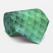 Stropdas Groene ombre Dragon Scales Effect (Opgerold)