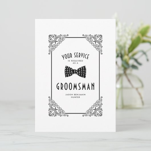 Stropdas Groomsman  Vlaanderen (Staand voorkant)
