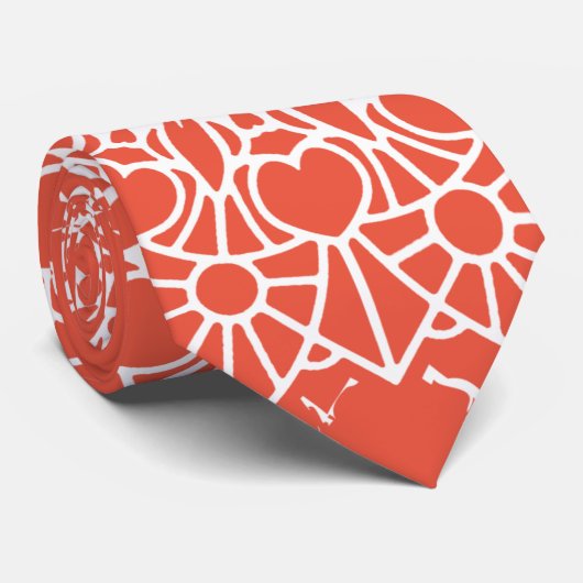 Stropdas Grunge Mandalas (Opgerold)