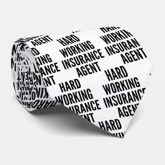 Stropdas hardwerkende verzekeringsagent (Opgerold)