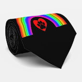 Stropdas hart onder een regenboog (Opgerold)