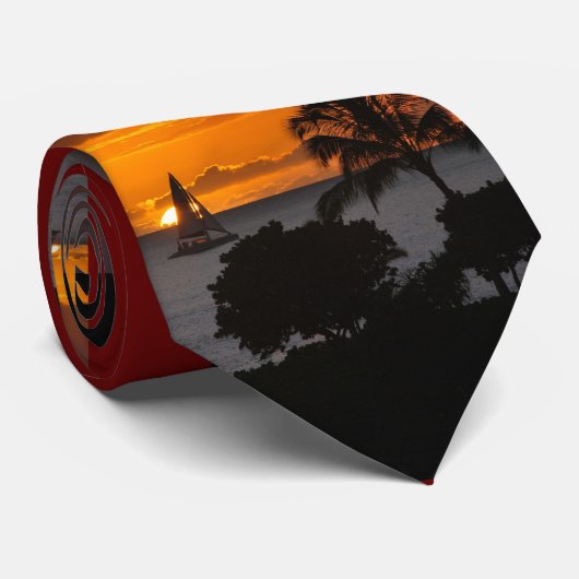 Stropdas - Hawaiian Sunset (Opgerold)