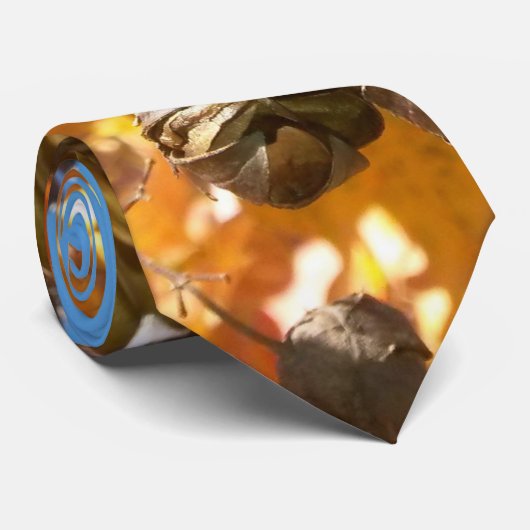 stropdas "Herfst Crepe Myrtle" (Opgerold)